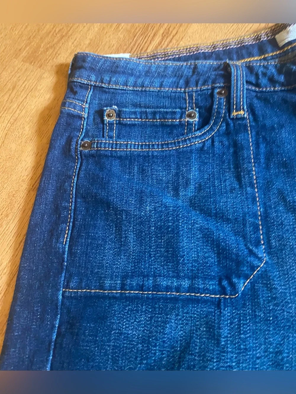 Levi’s 545 low rise shorts size 14 dark denim blue lily festival western boho